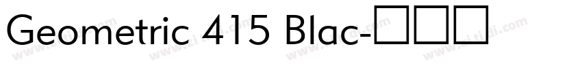 Geometric 415 Blac字体转换